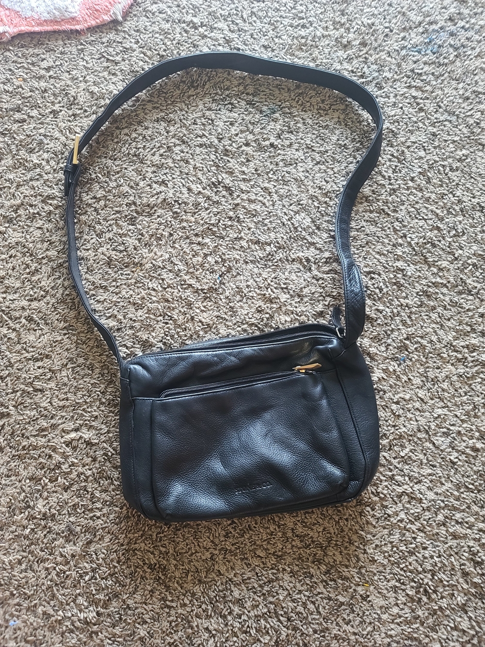 Stone & Co. Black Leather Crossbody Shoulder Bag